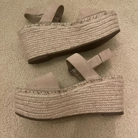 EUC Marc Fisher Rex Platform Espadrille Wedge Sandal - Picture 5 of 11